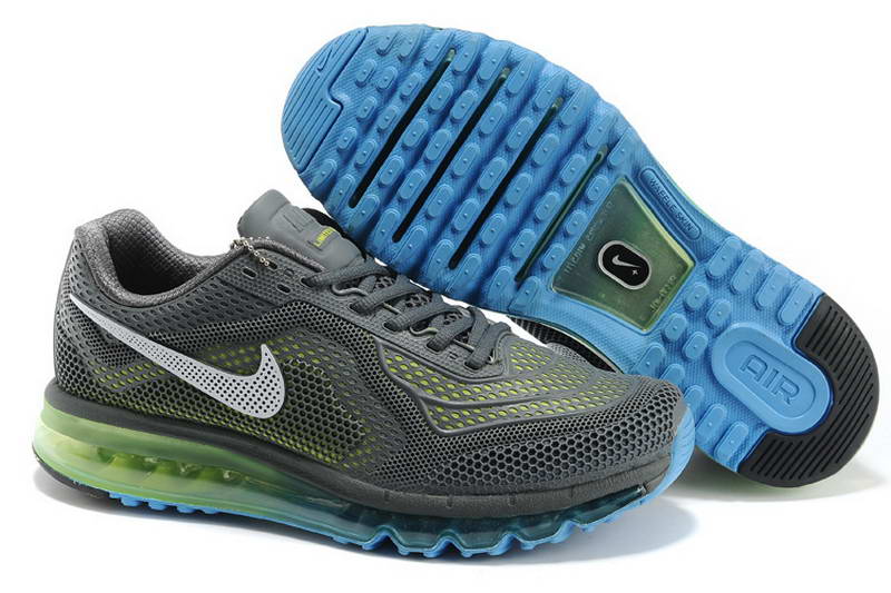 Nike Air Max 2014 Kpu Chaussures Hommes Gris Jaune